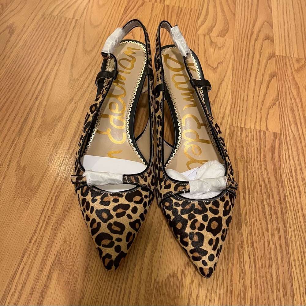 Sam Edelman Leopard Print Slingback Flats